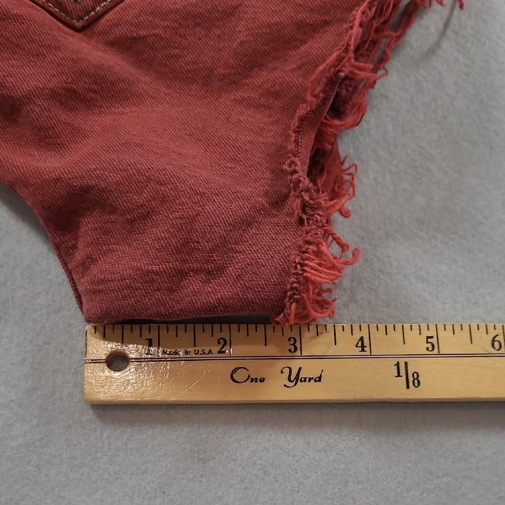 Levi's Rust Red Denim Cutoff Shorts